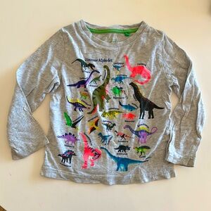 Mini Boden boys dinosaur long sleeve top size 2-3t used good condition one stain